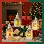 Christmas Lantern Santa Motif Soft Light