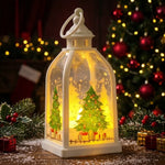 Christmas Lantern Santa Motif Soft Light