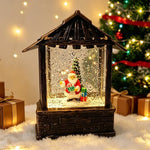 Christmas Lantern Snow Globe Built-In LED No Batteries
