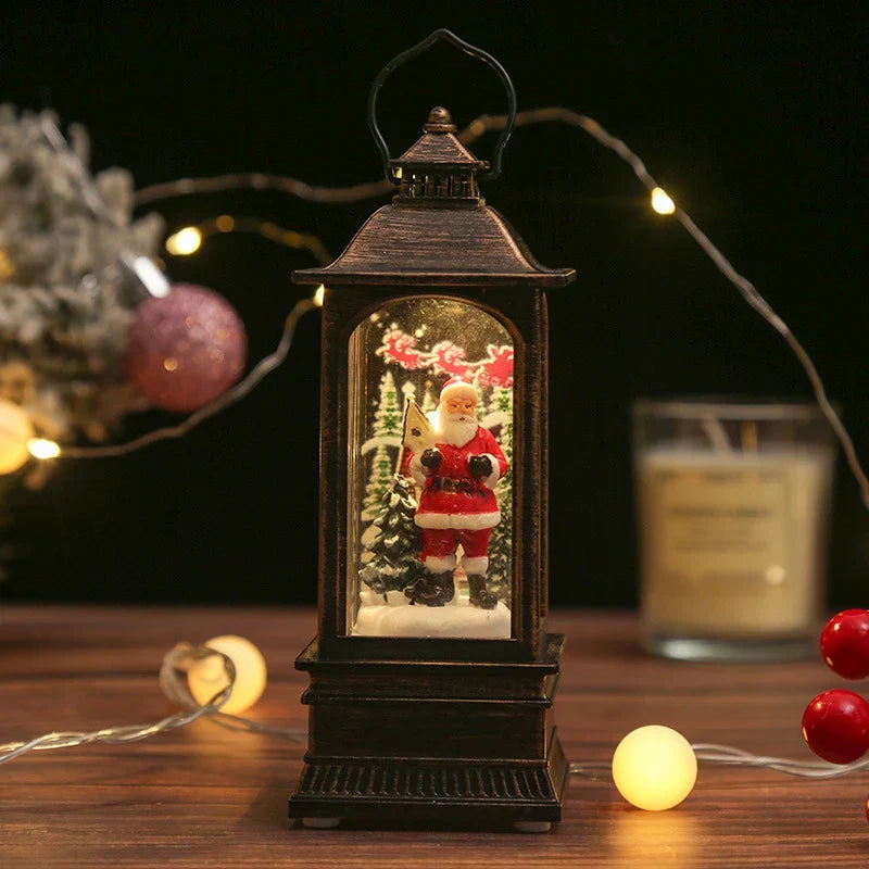 Christmas Lantern Snowman Design Warm LED Glow