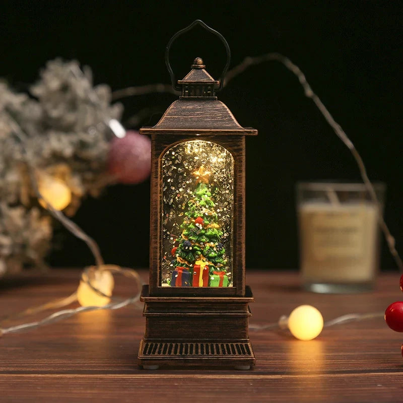 Christmas Lantern Snowman Design Warm LED Glow