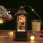 Christmas Lantern Snowman Motif Warm LED Tabletop