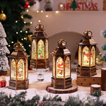 Christmas Lantern Snowman Scene Built-In Warm White LED