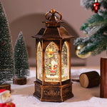 Christmas Lantern Snowman Scene Built-In Warm White LED