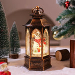 Christmas Lantern Snowman Scene Built-In Warm White LED