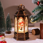 Christmas Lantern Snowman Scene Built-In Warm White LED