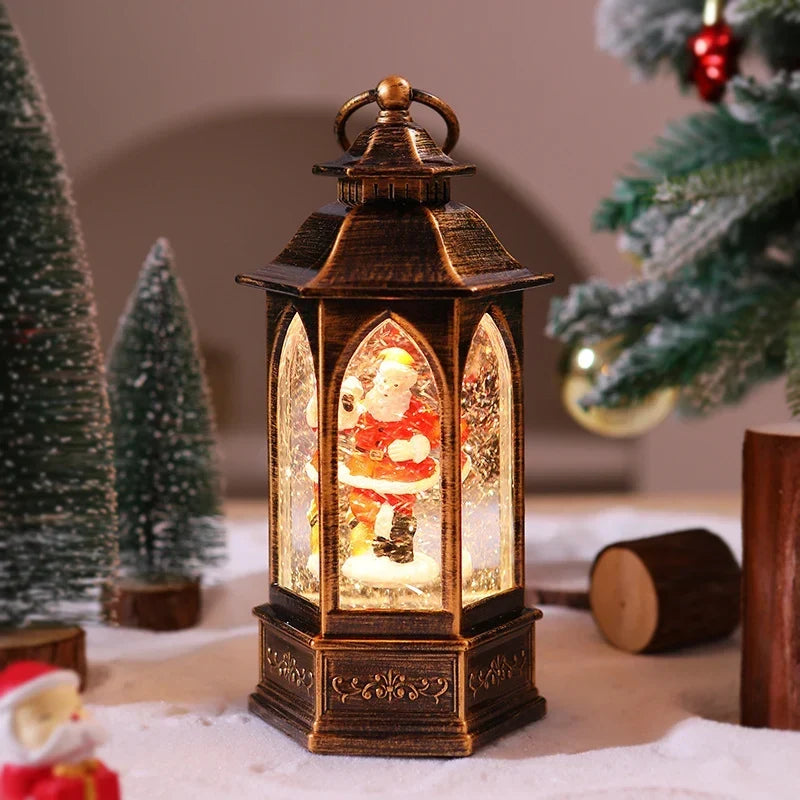 Christmas Lantern Snowman Scene Built-In Warm White LED