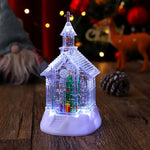 Christmas Lantern Snowman Scene Warm White LED Battery Free