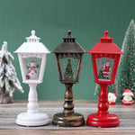 Christmas Lantern Vintage Illuminated Santa Figurine Indoor & Outdoor