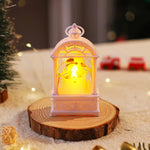 Christmas Lantern Warm Internal Lighting Santa Motif