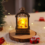 Christmas Lantern Warm Internal Lighting Santa Motif