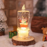 Christmas Lantern Warm LED Glitter Snow Scene