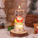 Christmas Lantern Warm LED Glitter Snow Scene