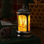 Christmas Lantern Warm LED Santa Motif Hanging Hook