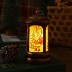 Christmas Lantern Warm LED Santa Motif Hanging Hook