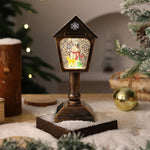 Christmas Lantern Warm White LED Snow Globe
