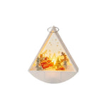 Christmas Light Decoration Triangular Santa Scene Warm White LED