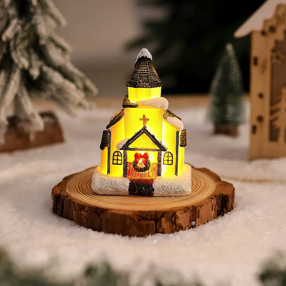 Christmas Light House Handcrafted Warm LED Indoor & Outdoor