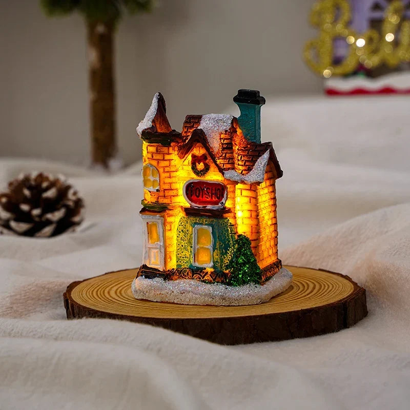Christmas Light House Handcrafted Warm LED Indoor & Outdoor