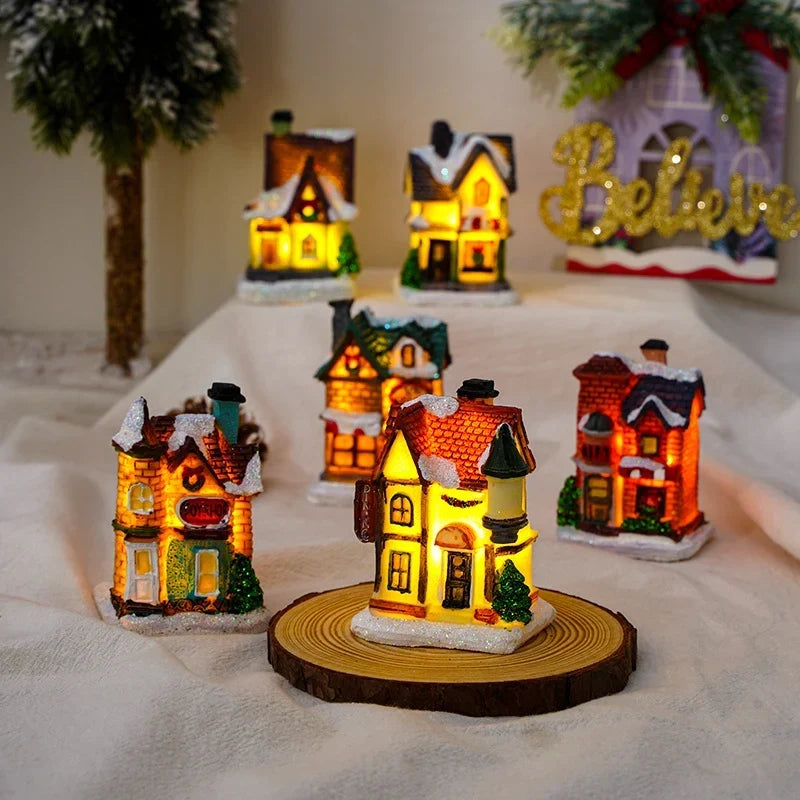 Christmas Light House Handcrafted Warm LED Indoor & Outdoor