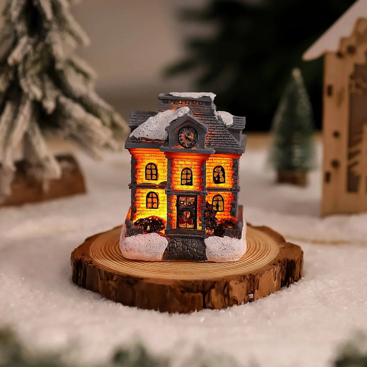 Christmas Light House Handcrafted Warm LED Indoor & Outdoor