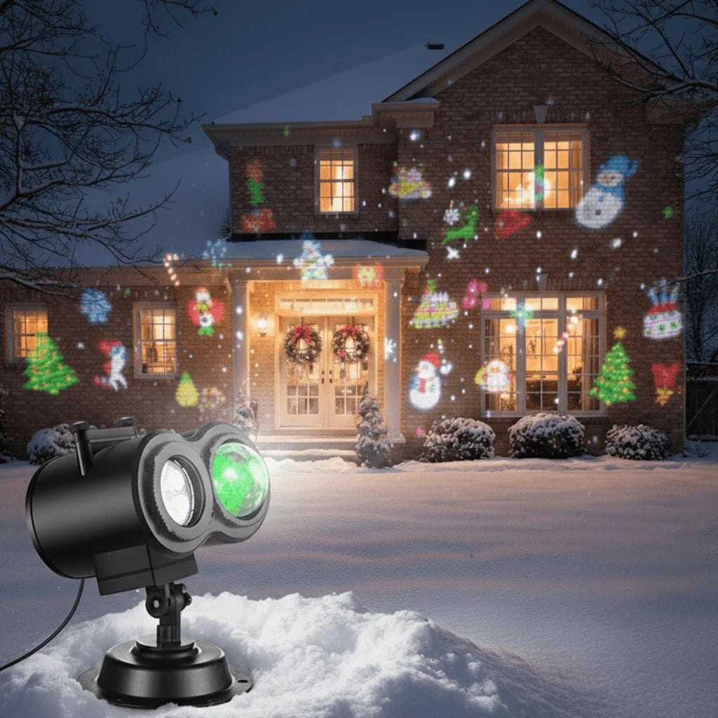 Christmas Light Projector 16 Slides IP44 Outdoor Use