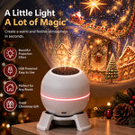 Christmas Light Projector Moving Figures USB Powered Compact⏎
