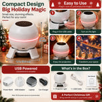 Christmas Light Projector Moving Figures USB Powered Compact⏎