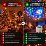 Christmas Light Projector Santa Sleigh & Reindeer Scene