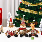 Christmas Moose Figure Soft Fabric & Faux Fur Antlers