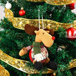 Christmas Moose Figure Soft Fabric & Faux Fur Antlers