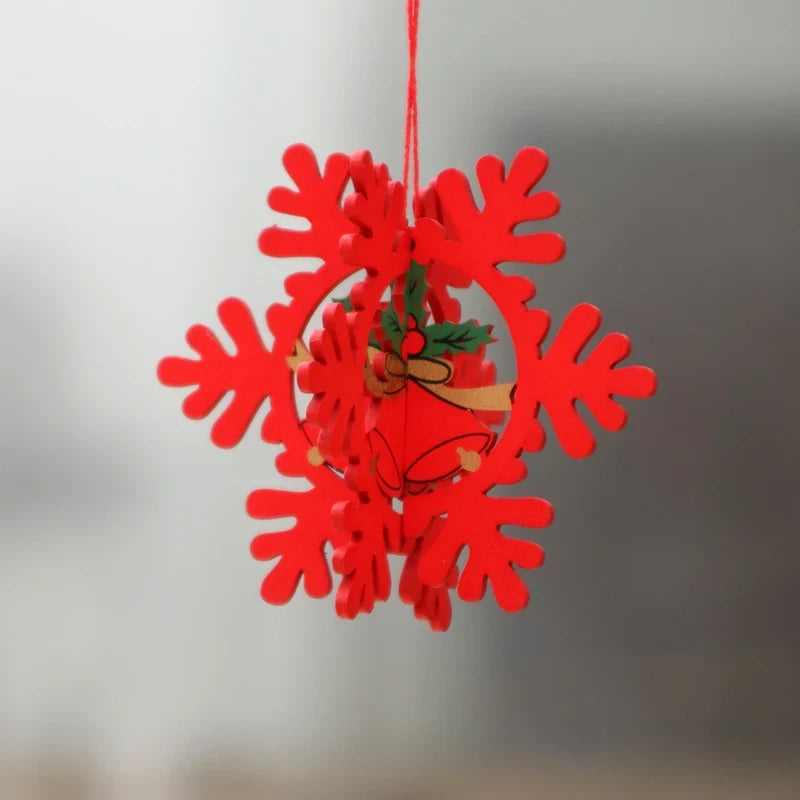 Christmas Ornament 3D Laser-Engraved Wood