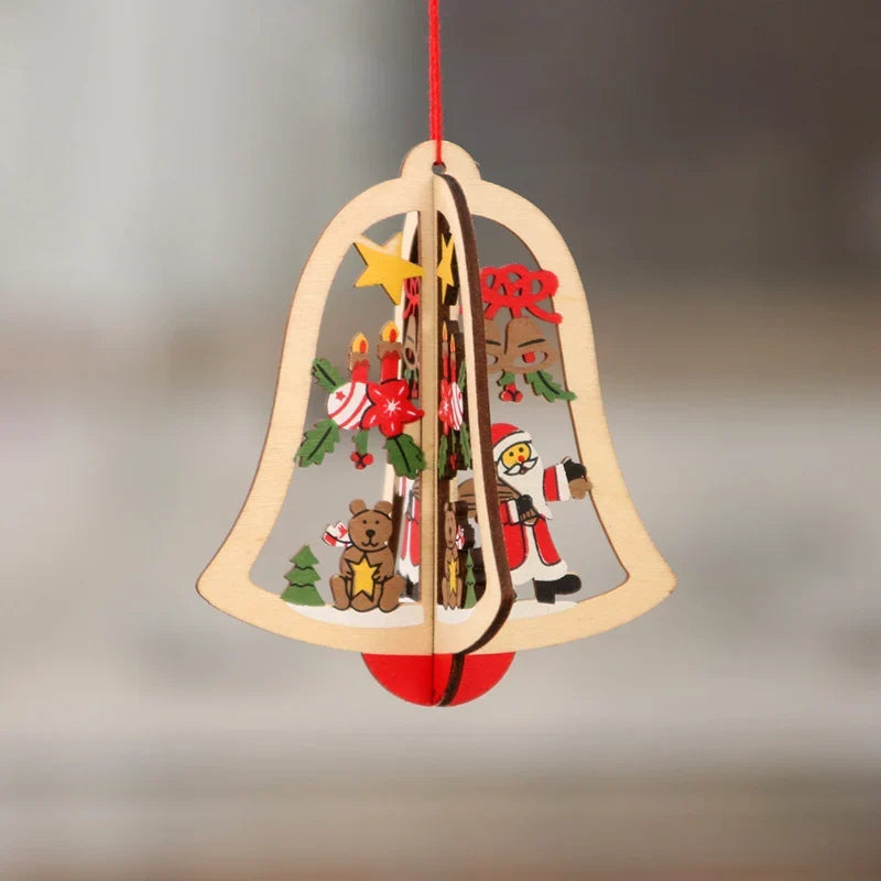 Christmas Ornament 3D Laser-Engraved Wood