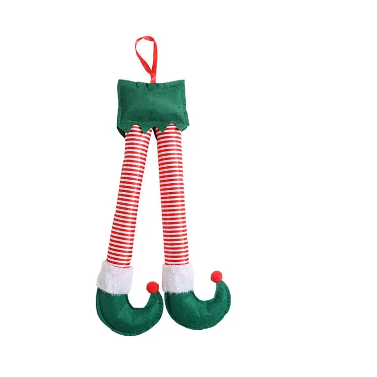 Christmas Ornament Elf Shoe Durable Fabric Hooks 27.6 Inch