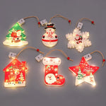 Christmas Ornament Energy-Saving LED Snowflake With Santa