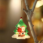 Christmas Ornament Energy-Saving LED Snowflake With Santa