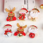 Christmas Ornament Felt Santa With Metallic Bell