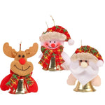 Christmas Ornament Felt Santa With Metallic Bell
