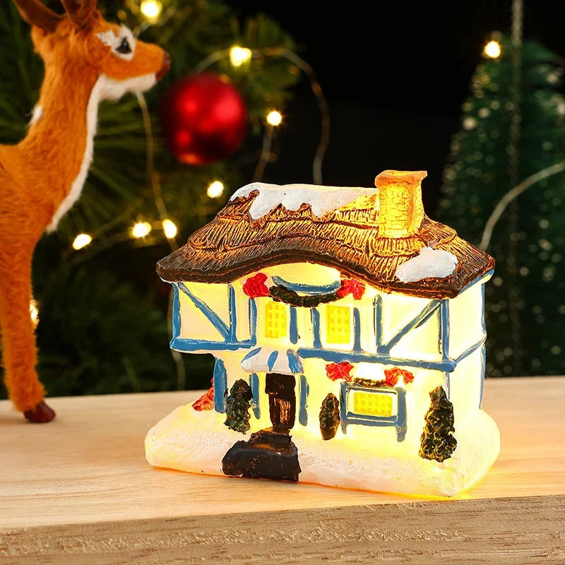 Christmas Ornament Gingerbread House Integrated Warm LED