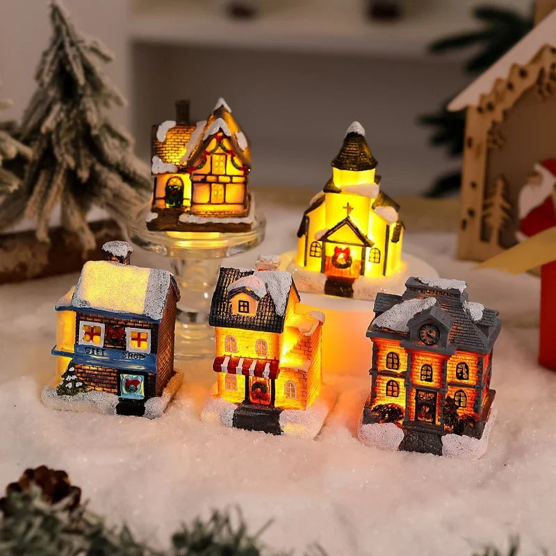 Christmas Ornament Gingerbread House Integrated Warm LED