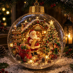 Christmas Ornament Light-Up Miniature Diorama Hanging Tabletop Display