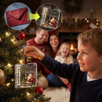 Christmas Ornament Money Holder Clear Acrylic With Ribbon