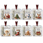 Christmas Ornament Money Holder Clear Acrylic With Ribbon