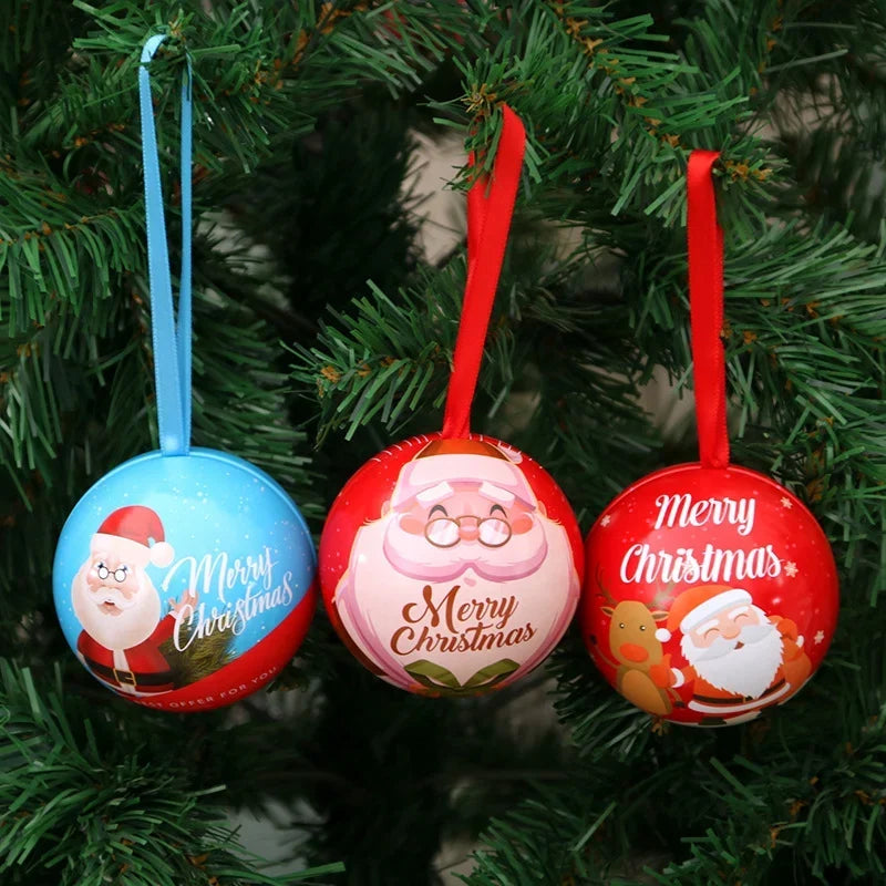 Christmas Ornament Santa & Reindeer Durable Ribbon Hanger
