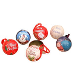 Christmas Ornament Santa & Reindeer Durable Ribbon Hanger