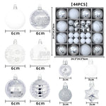 Christmas Ornament Set 44-Piece Glossy & Matte