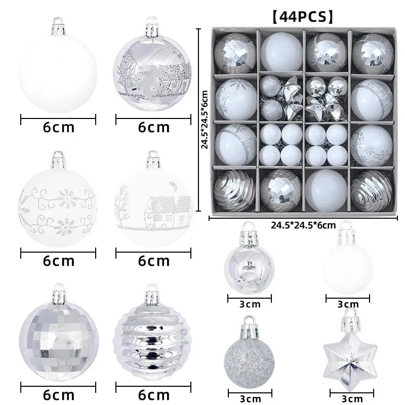 Christmas Ornament Set 44-Piece Glossy & Matte