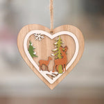 Christmas Ornaments Laser-Engraved Natural Wood