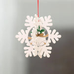 Christmas Ornaments Laser-Engraved Natural Wood