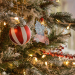 Christmas Ornaments Shatterproof Red & White Striped